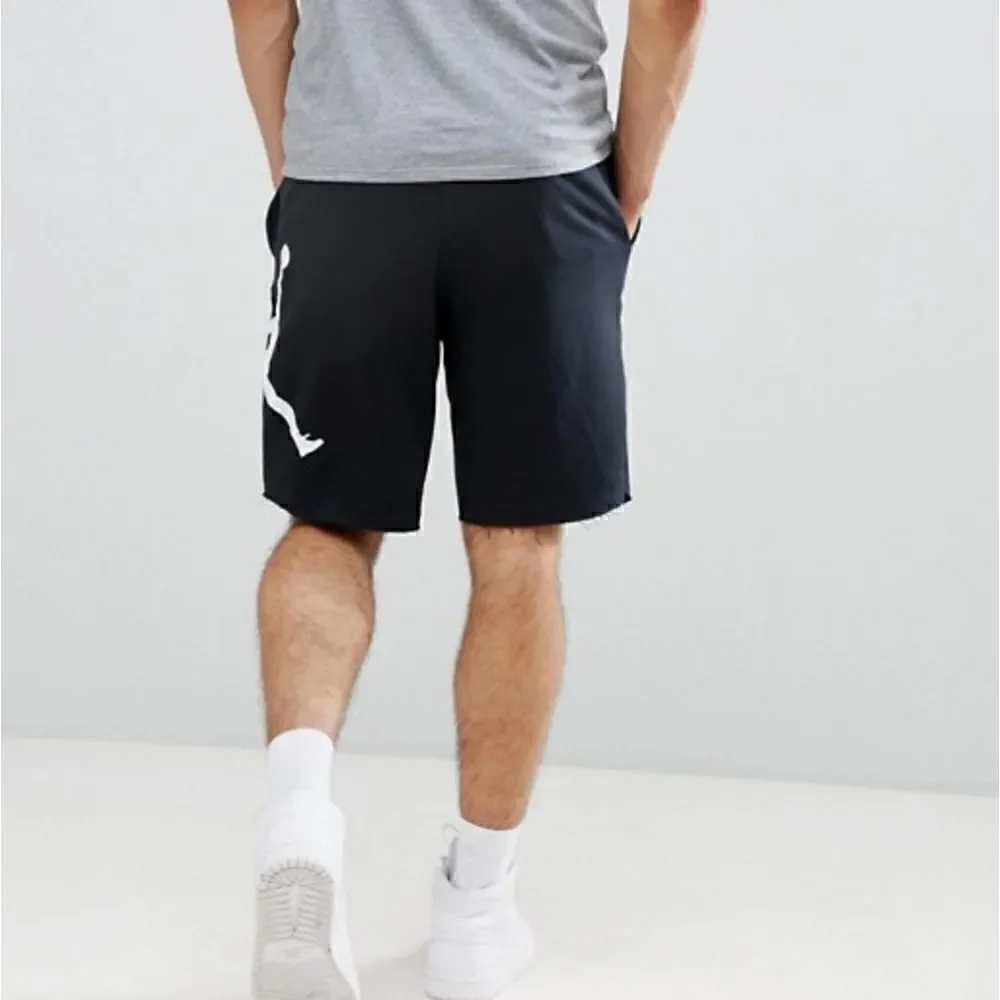 Air Jordan 1 3 4 5 6 8 11 13 14 Retro OG Jumpman Logo Fleece Shorts Black White